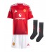 Baby Fußballbekleidung Manchester United Manuel Ugarte #25 Heimtrikot 2025-26 Kurzarm (+ kurze hosen)